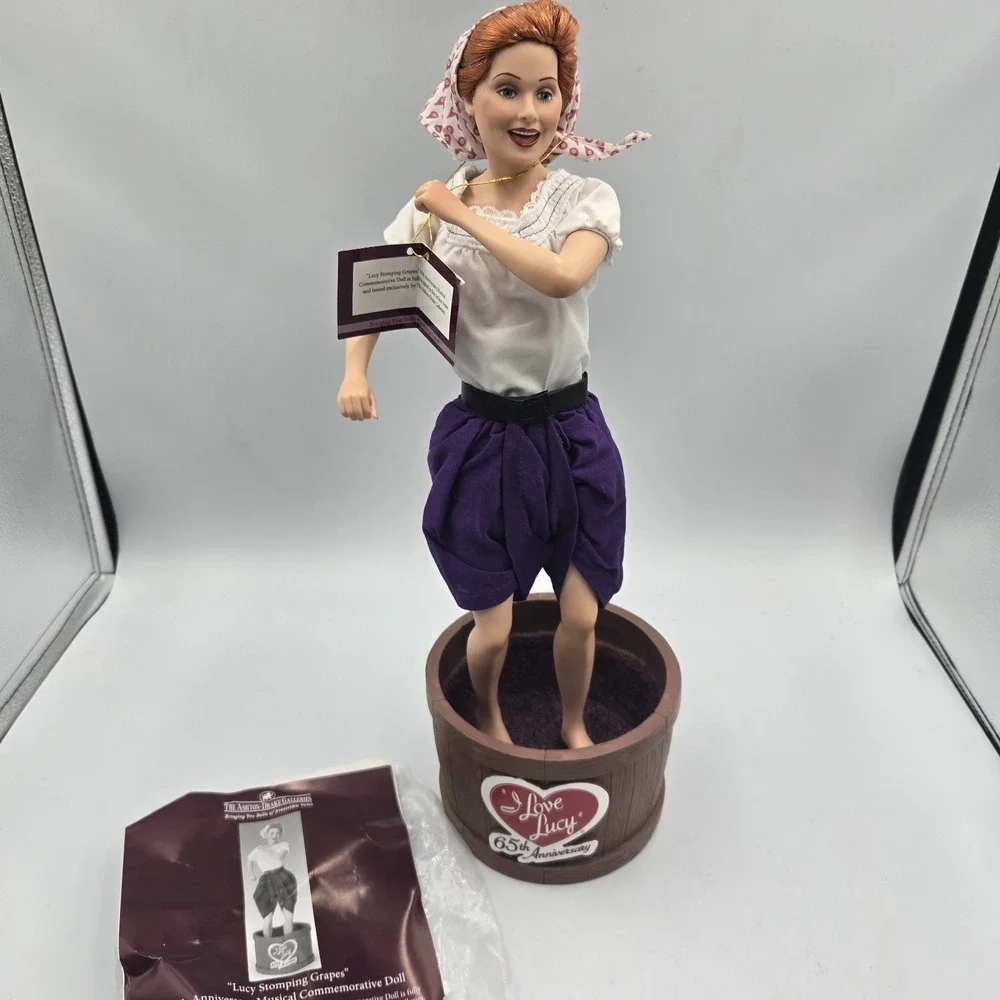 I Love Lucy Ashton Drake Doll Lucy Stomping Grapes 65th Anniversary Musical Read